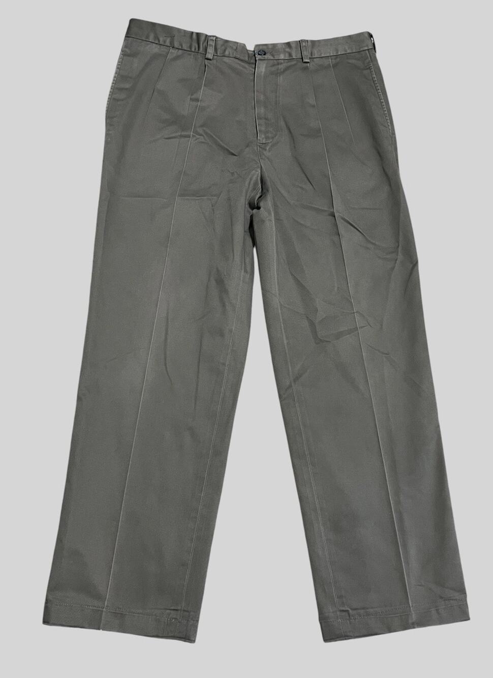 Brooks Brothers Pants Men 35x30 Gray Elliot Advantage Chino Twill Double Pleated